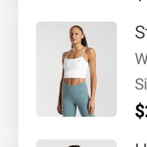 white strappy gymshark top